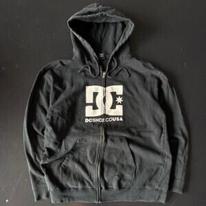 Black vintage y2k dc shoes zipup hoodie